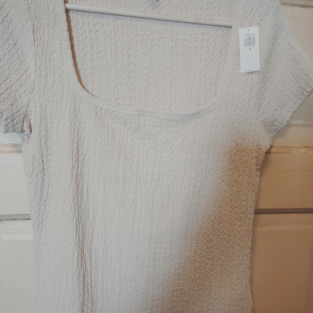Old Navy Cream Textured Women's Blouse